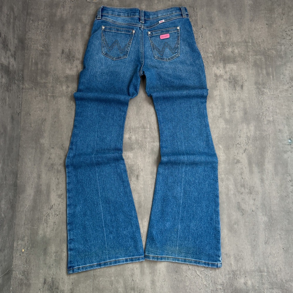 Y2K 00's Wrangler Blue Baggy Relax Fit Wide Legged Flare Bootcut Denim Jeans